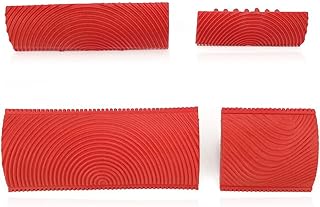 4 Pcs Wood Graining Painting Tool Rubber Imitation Wood Grain Tool Imitation Wood Grain Tool Wood Grain Paint Roller Brush Decorating Tool for DIY Wall Room Art Paint