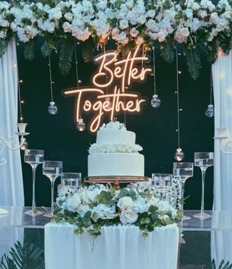 LED Neon Sign Better Together Night Light for Home Bedroom Living Room Art Decoration Party Wedding Anniversary Birthday with USB 5v