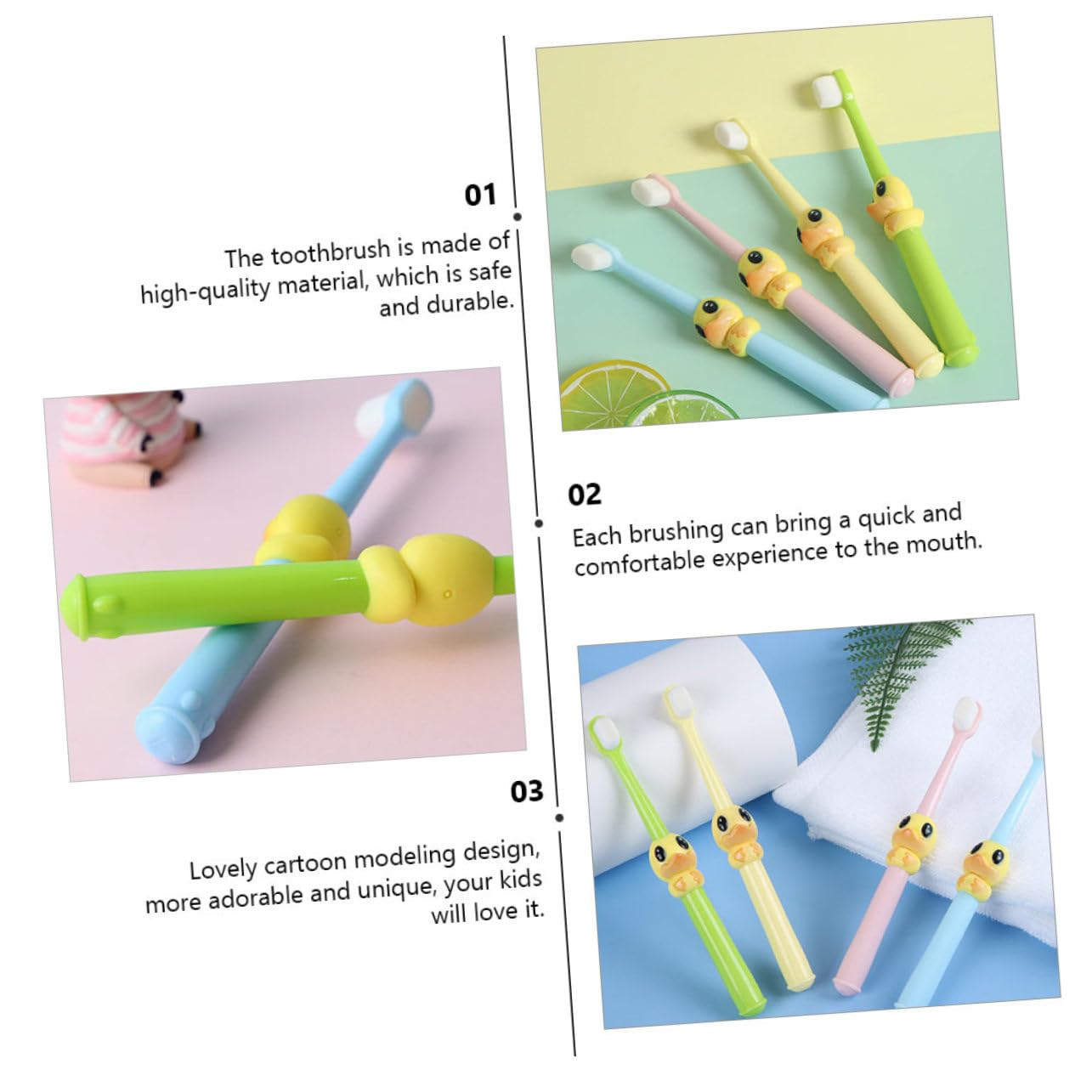 Beavorty 4pcs Cartoon Toothbrush Extra Toothbrushes Bristle Toothbrush for Cartoon Toothbrush Manual Toothbrush Toothbrush Adults- Use Tool Pp Child Bristles