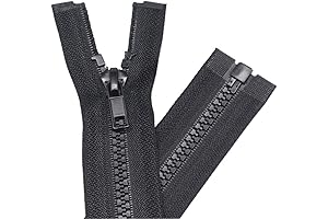 YaHoGa 2PCS #5 8 inch Separating Jacket Zippers