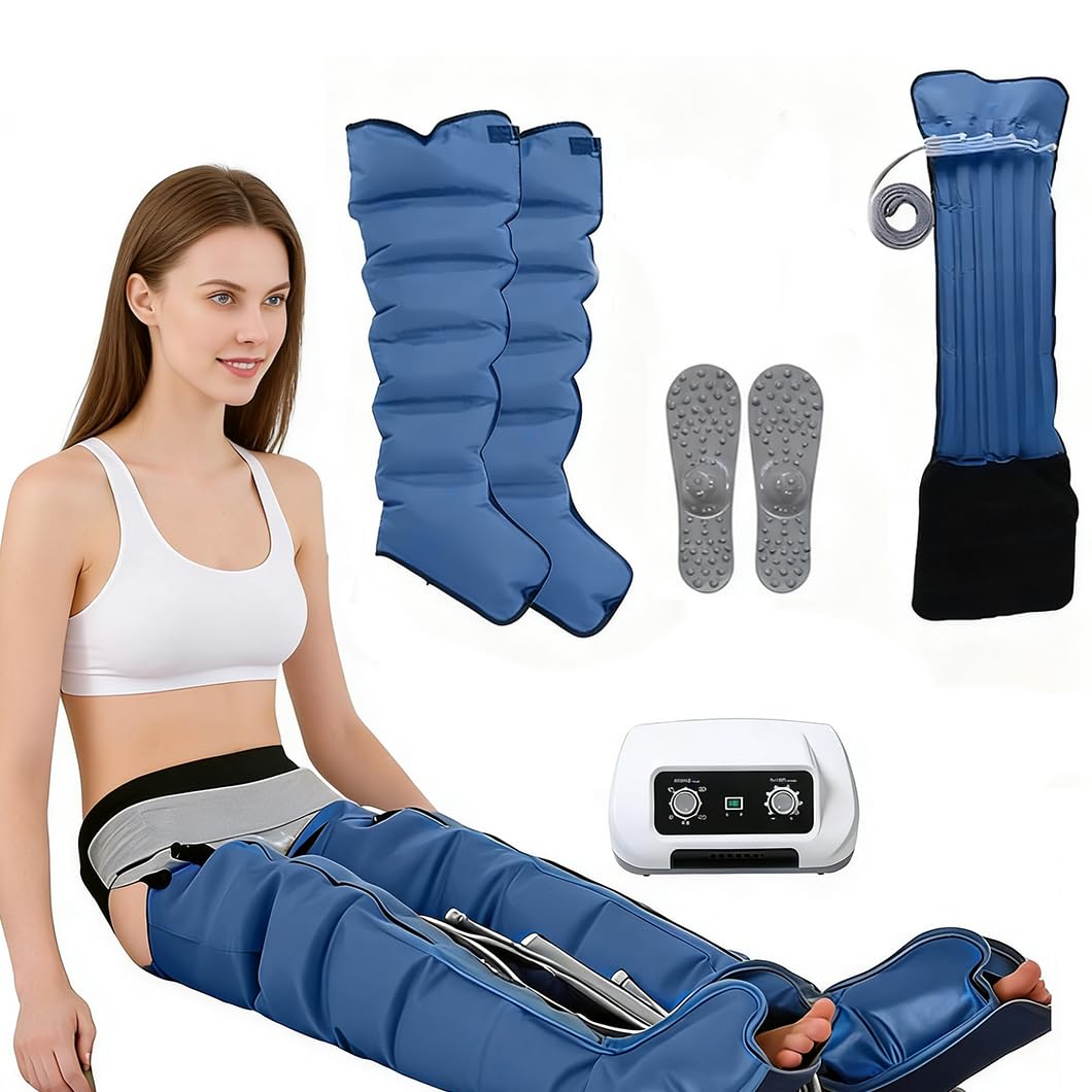 Macchina per Pressoterapia a Casa︱ Body Pressoterapia Gambe E Pancia L︱Pressoterapia Linfodrenaggio Total︱ 6 Camere d'Aria Linfodrenaggio Braccia Macchinario