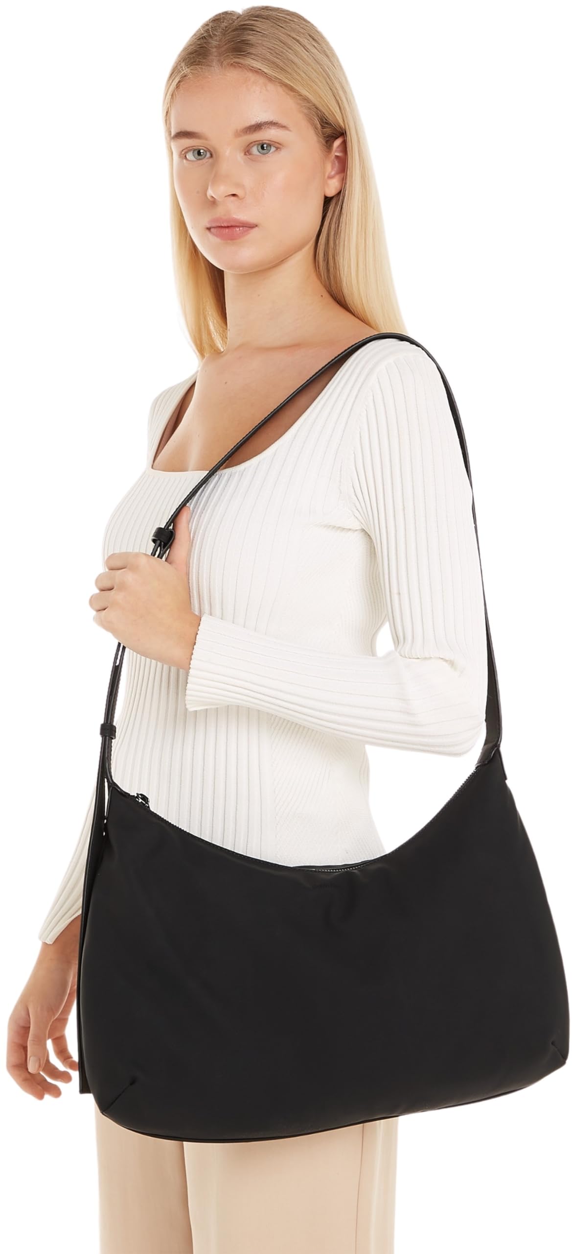 Calvin Klein Damska torba CALVIN SOFT MEDIUM TOTE, Ck Black, OS, Ck czarny, Jeden rozmiar, Torba na ramię