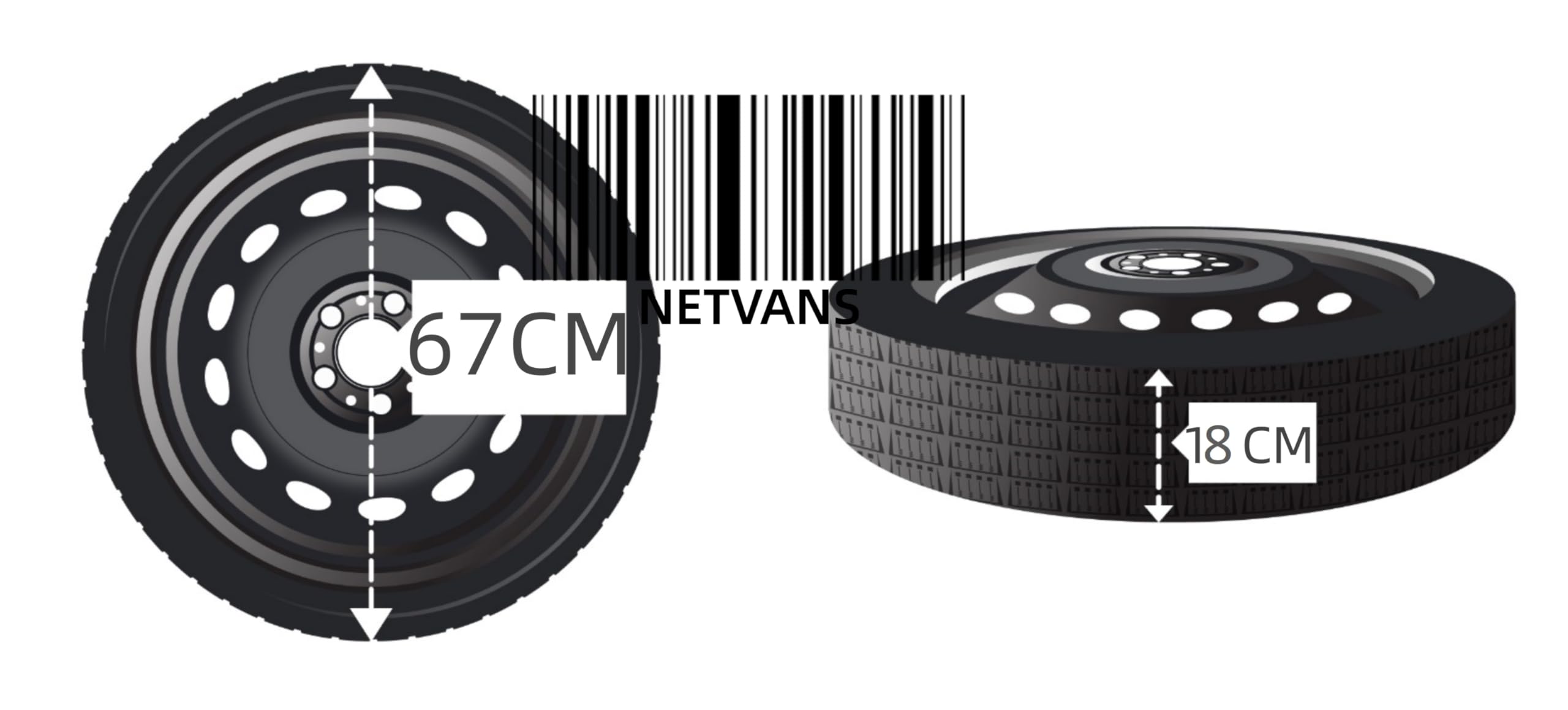 Kit de Rueda de Repuesto 17" compatible con Volkswagen Tiguan 2007>2015 con Gata, Llave, Guantes y Funda135/90R17