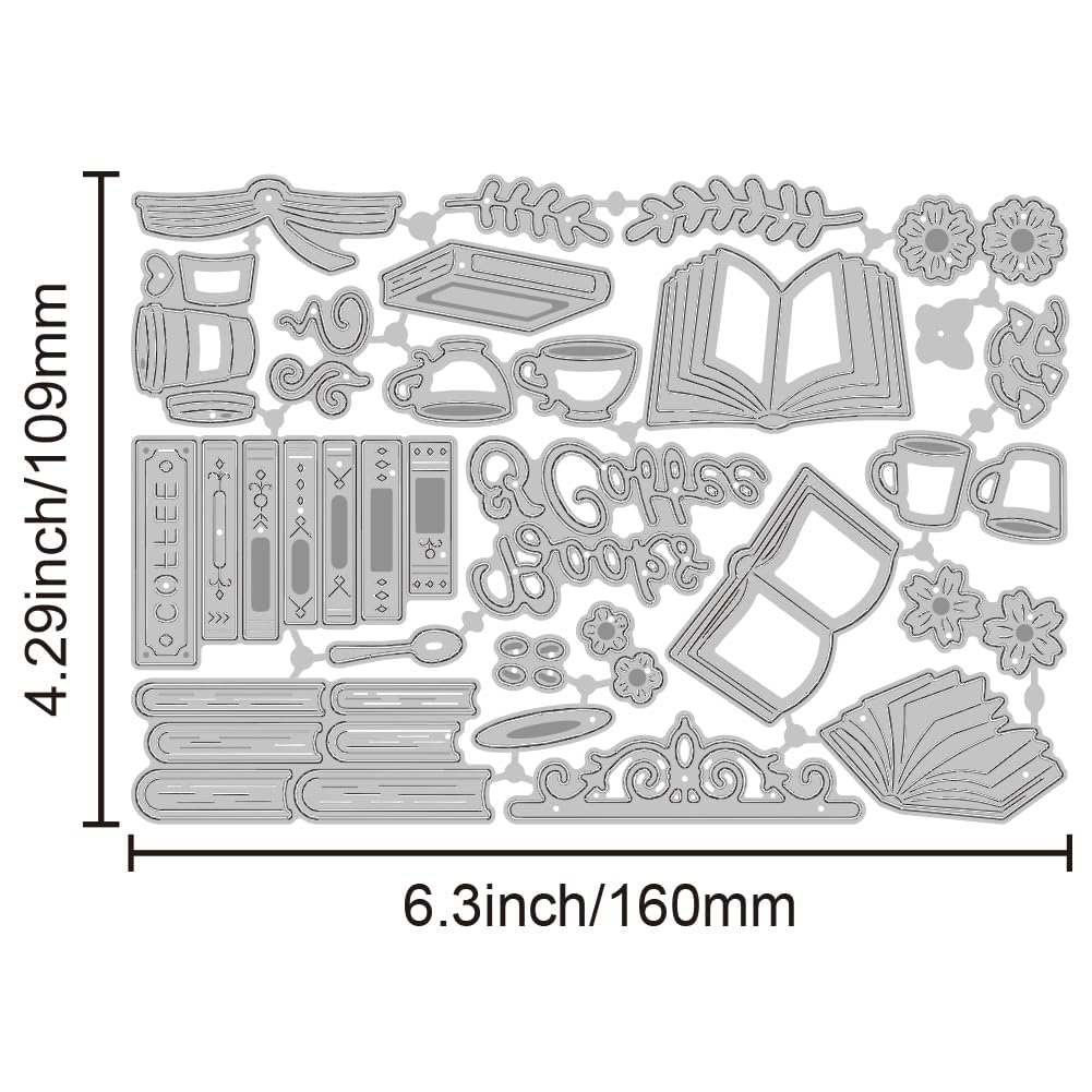 Kit Matrices De Découpe Métal Pour Scrapbooking - Lot De 4/34 Poinçons - Lettres, Chiffres, Motifs Décoratifs - Taille ~16x11 Cm - Pour Cartes, Albums, DIY - 9