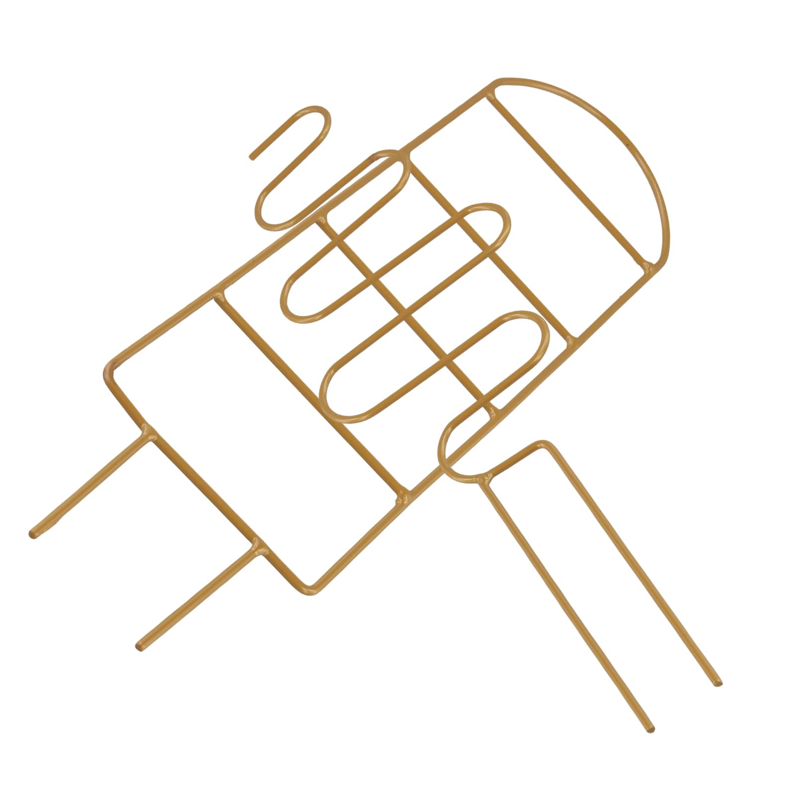 Lot de 12 treillis dorés pour plantes en pot d'intérieur, petits treillis métalliques avec 4 motifs différents, support de plantes grimpantes pour jardin, plante d'intérieur