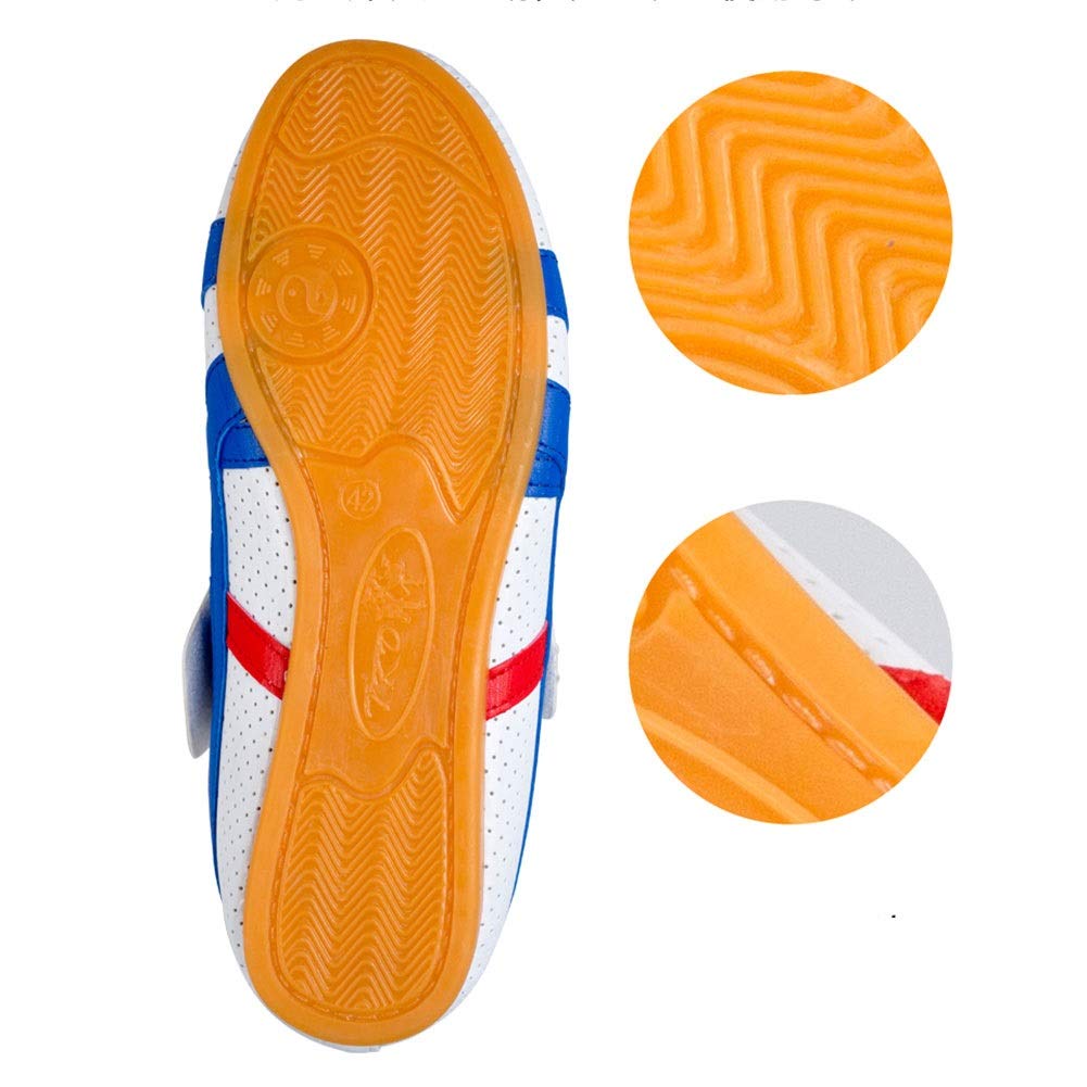 Meng Zapatillas de Taekwondo Antideslizantes Zapatos de Artes Marciales (Color : White, Size : 42)