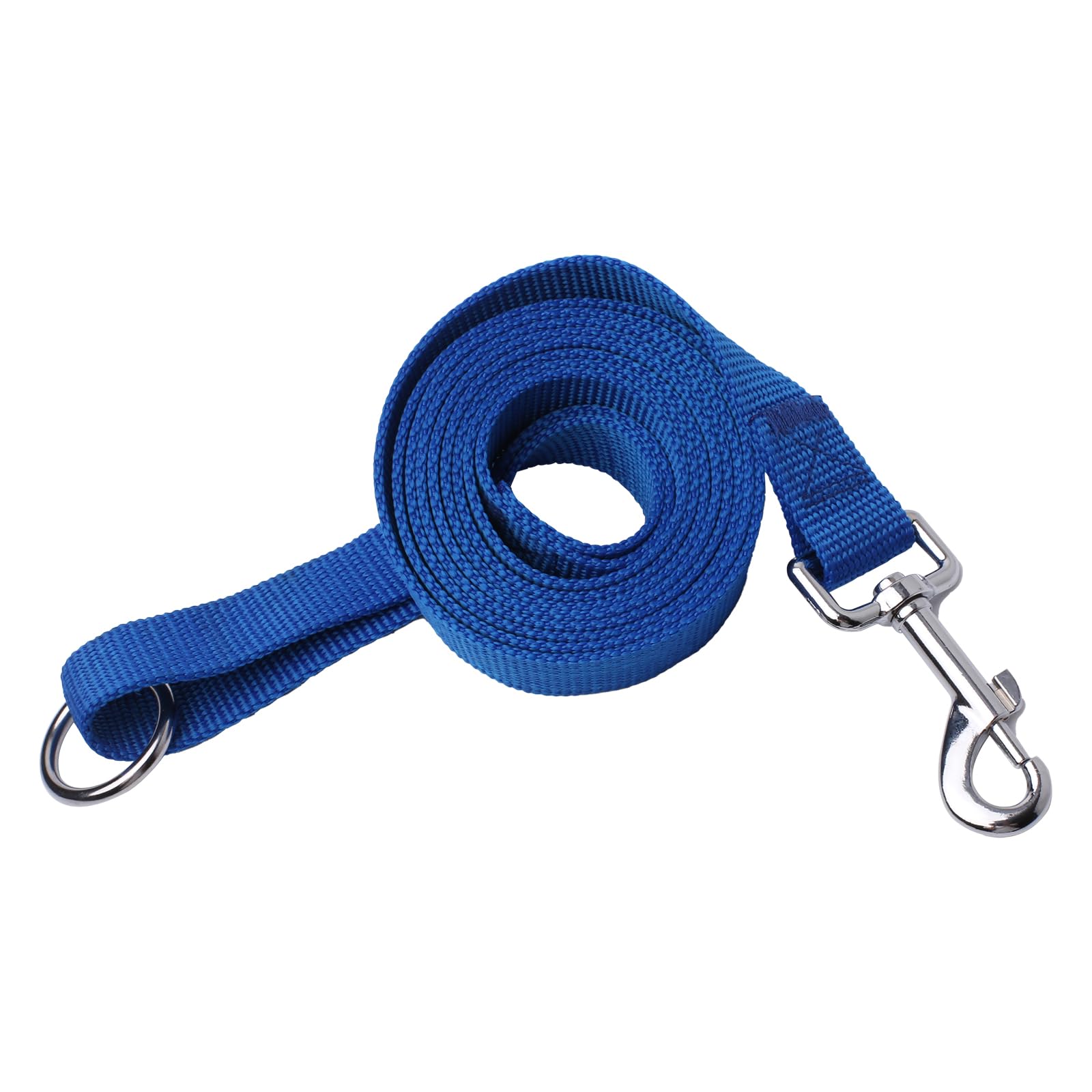 HOUGAK Nylon Dog Leash for Medium & Large Dogs, 4FT/6FT/10FT Long, 1 Inch Wide, for Walking, Exploring, Outdoor Adventures (Blue, 4ft)