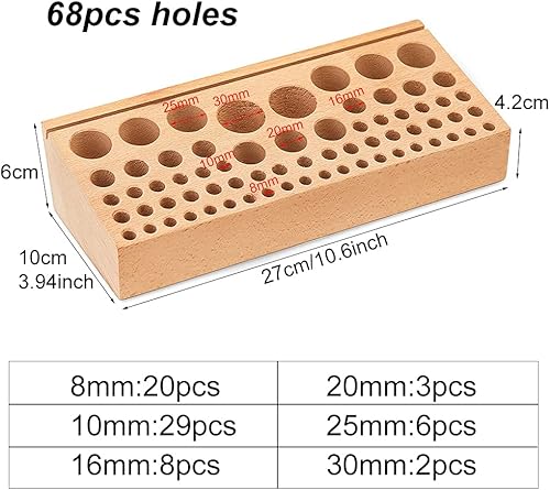 Miniatura 2 de 68 estilos de cuero para herramientas de madera, perforadora de cuero profesional, organizador de herramientas de cuero, caja de almacenamiento de