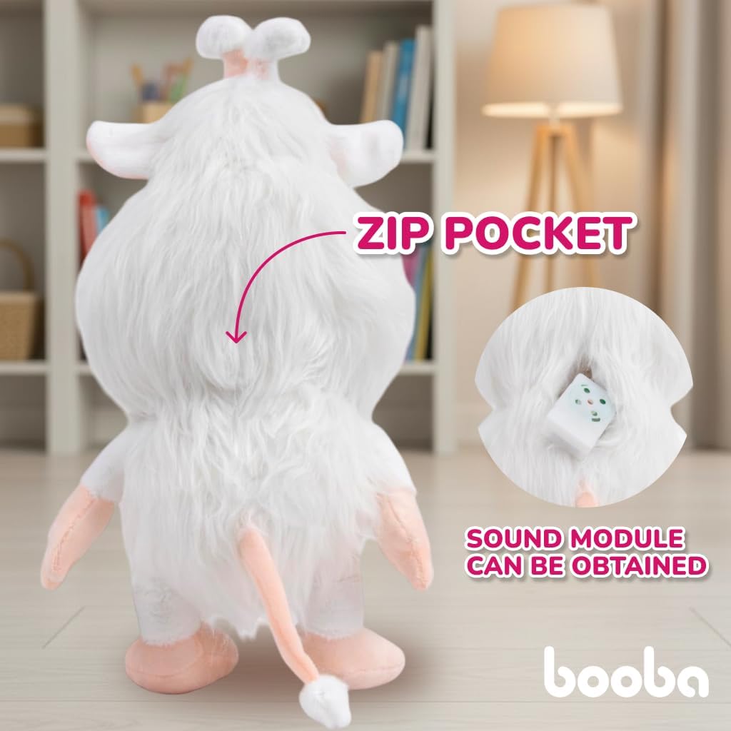Booba Talking Plush Toy – 13.5" | Officially Licensed Interactive Plush | Soft & Cuddly Stuffed Animal | Repeats What You Say for Kids Fans