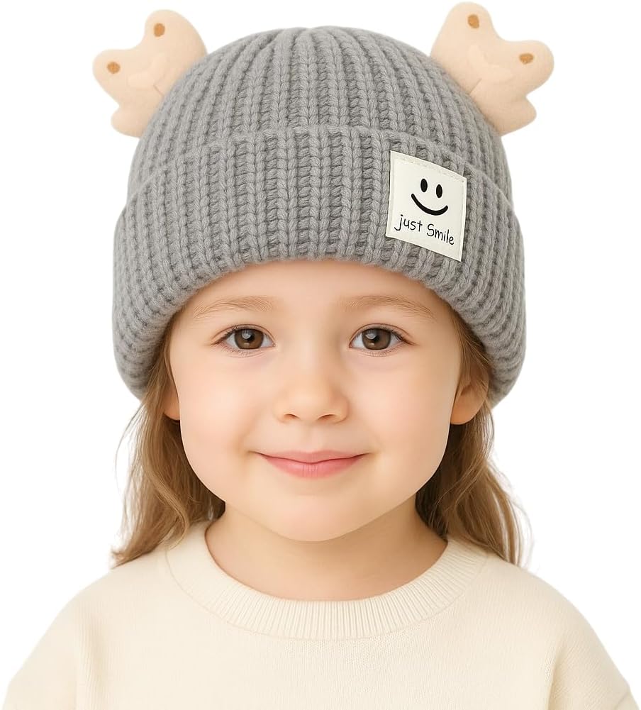 Gorro touca Infantil de Inverno Malha Canelada, para Crianças 2-6 Anos