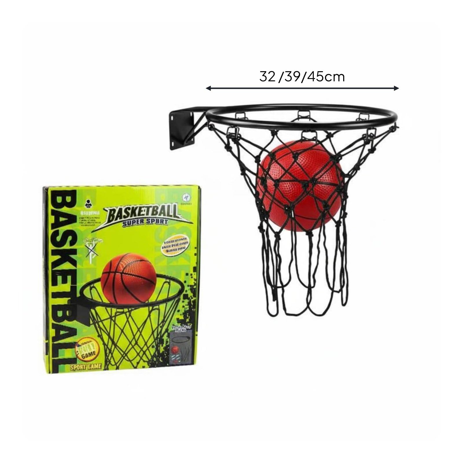 F Fityle Aro de Baloncesto Mini Canasta Tablero Red Aro Fuerte y Red Estable Que Fomentan Habilidad y Condición Física Disponible en Varios Diámetros Apto para