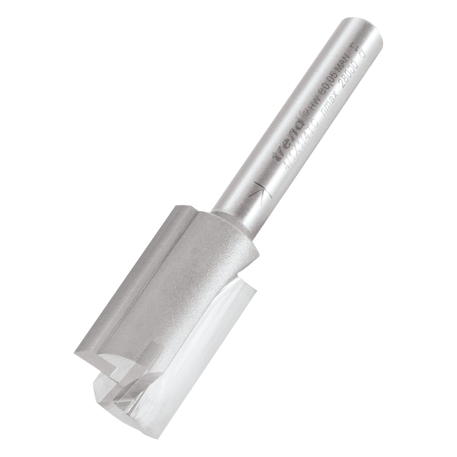 Trend Professional Two Flute Router Cutter Bit, 1/4 Inch Shank, 19/32" Cut Diameter & 63/64" Cut Length, Tungsten Carbide Tipped, 4/1X1/4TC