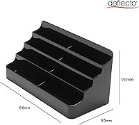 Vista 7 de deflect-o 70804 - Tarjetero de escritorio, capacidad para 400 tarjetas, color negro