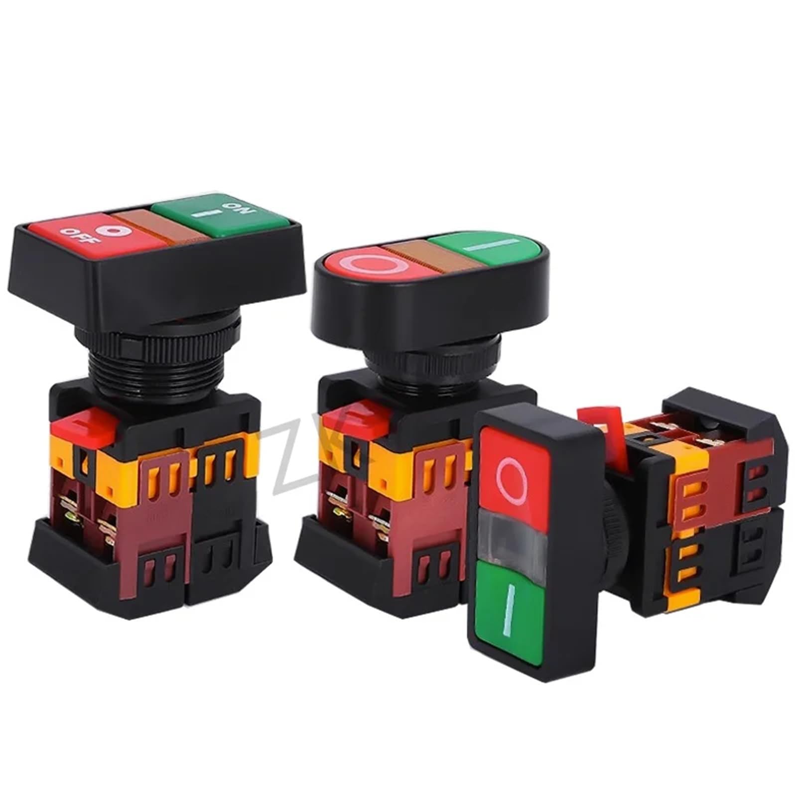 22 mm/25 mm/30 mm APBB-22/AS22/PPBB-30 Interruptor de botón de parada de encendido/apagado 10 A/660 V Auto-reinicio/momentáneo 1 pieza ﻿(Blue,24v)