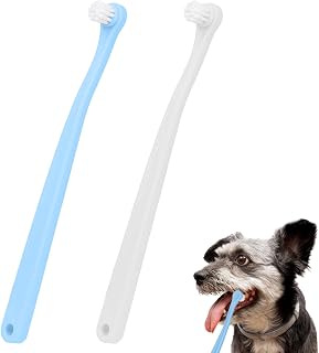 Hundezahnbürste 2er Set, Mini Blau & Weiß