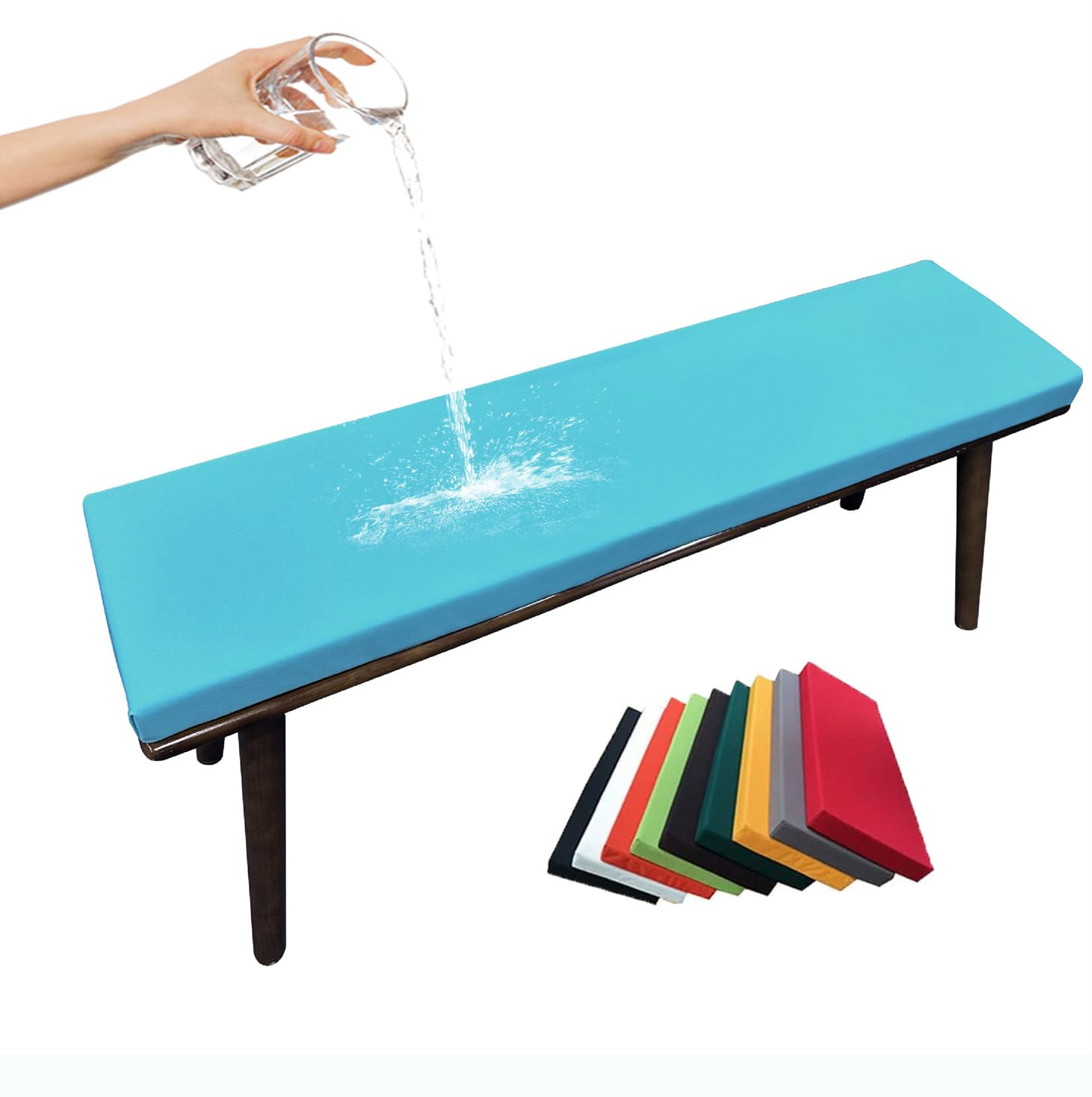 Cuscino per panchina da Esterno 90x45x5cm, Impermeabile, Antiscivolo, con Lacci, Comodo e Morbido, per mobili da Giardino, altalene, Patio, panchine da Giardino.