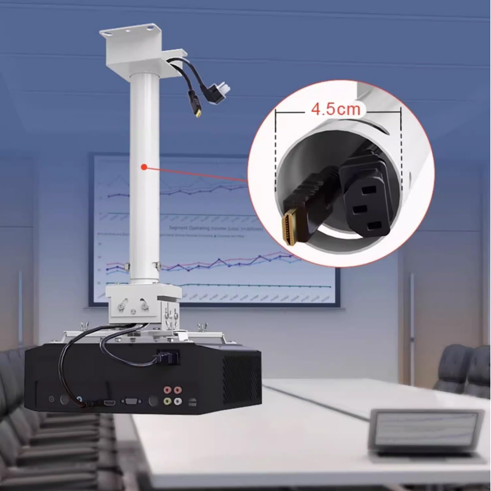 Supporto per Proiettore Staffa di sospensione for proiettore Staffa for proiettore Staffa di sospensione universale Staffa di sospensione a soffitto Asta di sospensione telescopica fissa Staffa del Pr