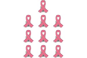 Breast Cancer Awareness Pink Lapel Pin | 10-Piece Pack for Women
