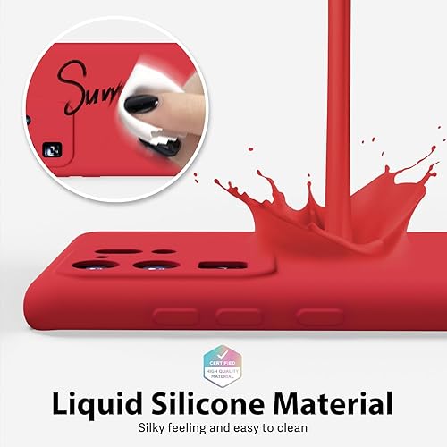 Miniatura 4 de oakxco Funda para teléfono Samsung Galaxy S20 Ultra con agarre de silicona líquida, bonita funda delgada y delgada de goma suave de poliuretano