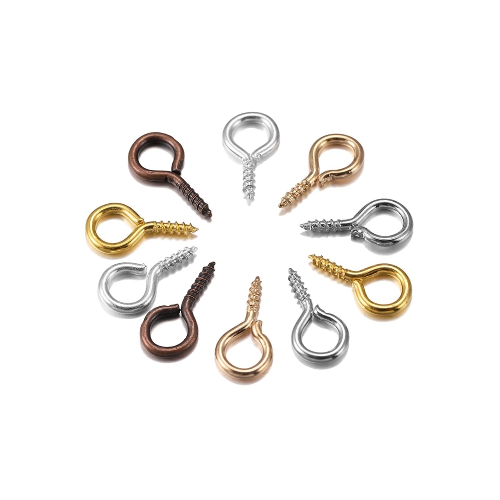 WEWAYSMILE 100pcs Mini Crochets à Oeil, Pendentifs Petites Épingles À Vis, Pendentifs Vis Épingles à Oeil, Pour La Fabrication De Bijoux à Breloques