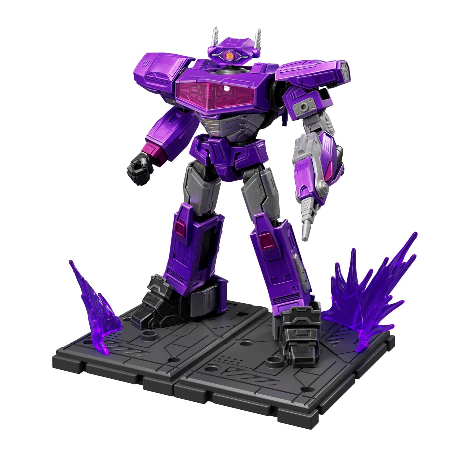BLOKEES Transformers Shockwave 18, kit de modèle pour Enfants à partir de 12 Ans, Robot de 12,5 cm avec Fonction Lumineuse, 20 éléments Mobiles, système d'emboîtement sans Colle, Accessoires et