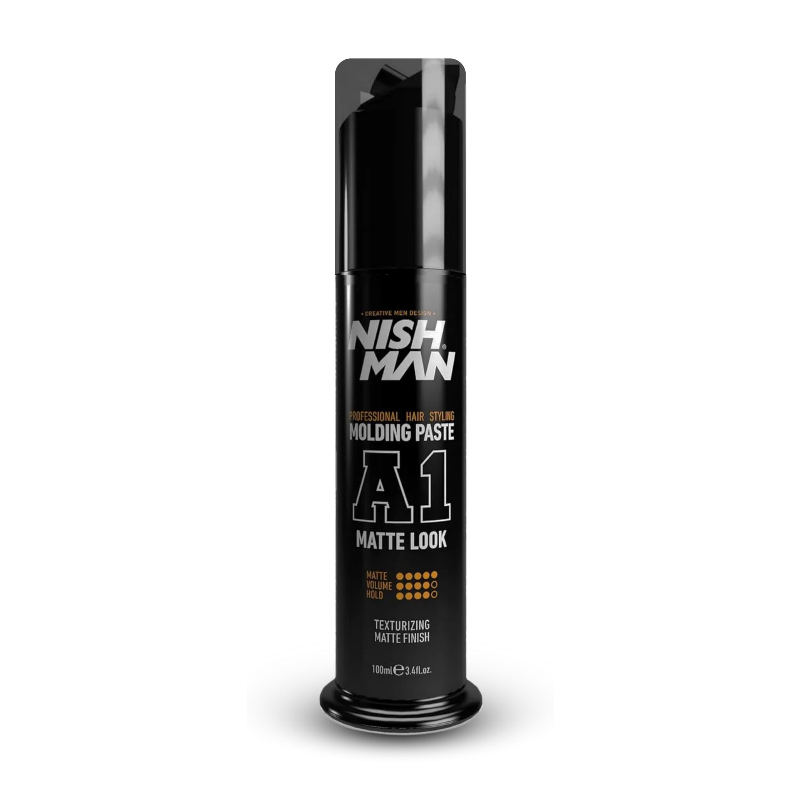 nishmanHair Styling Molding Paste A1 - Matte Look 100ml - Strong Hold, Matte Finish, and Long-Lasting Styling for Men – Professional Hair Wax for Volume, Texture, and a Natural Look
