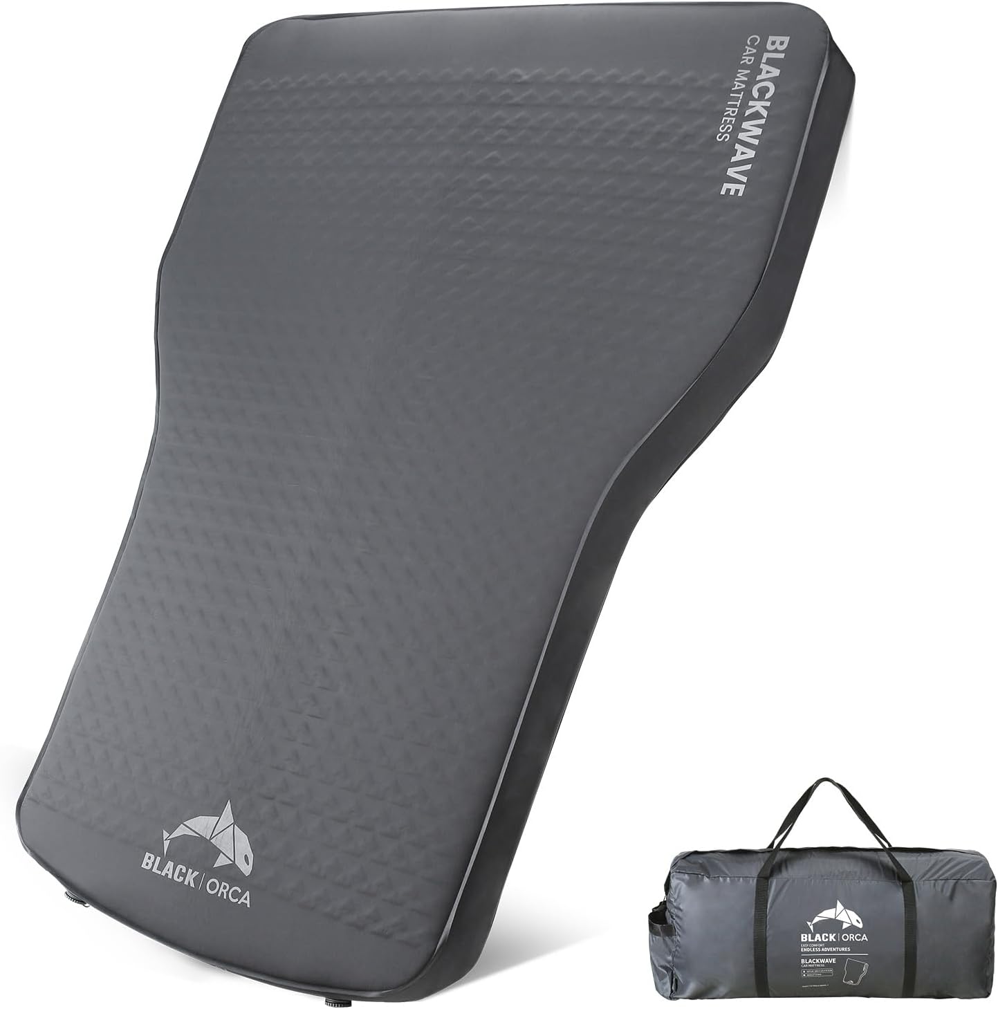 3.7 inch Foam Mattress for Tesla Model Y/Model 3, Camping Air Mattress with Foam, Fast Inflate and Deflate with Pump Sack, Sleeping Pad for Road Trip, Job Shifts, Nap, Camping