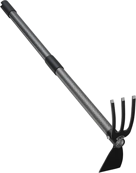 JAOTREL Hoe Garden Tool, 30 Inch Garden Hoe Long Handle for Weeding, Hoe Cultivator 2 in 1 Hand Garden Tools for Gardening Tools Planting