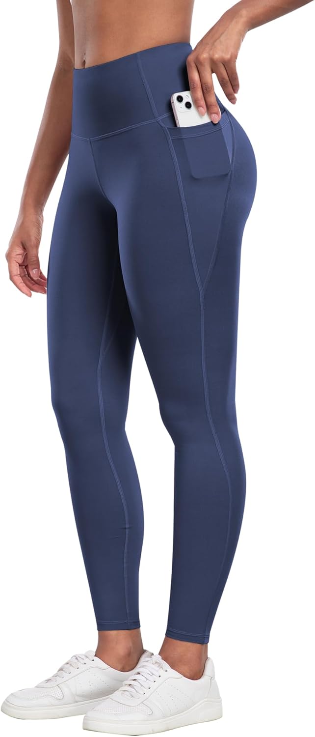 CHRLEISURE Leggings with Pockets for Women – Tummy Control High Waisted Soft Workout Yoga Pants