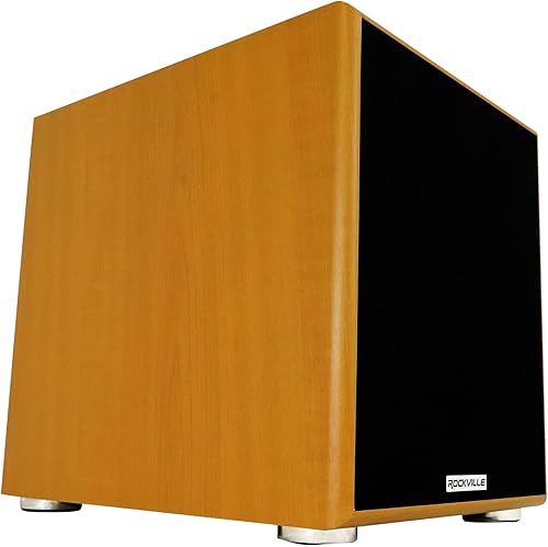 Miniatura 3 de Rockville Rock Shaker 10"" Inch Wood 600w Powered Home Theater Subwoofer Sub, Rock Shaker 10 Wood