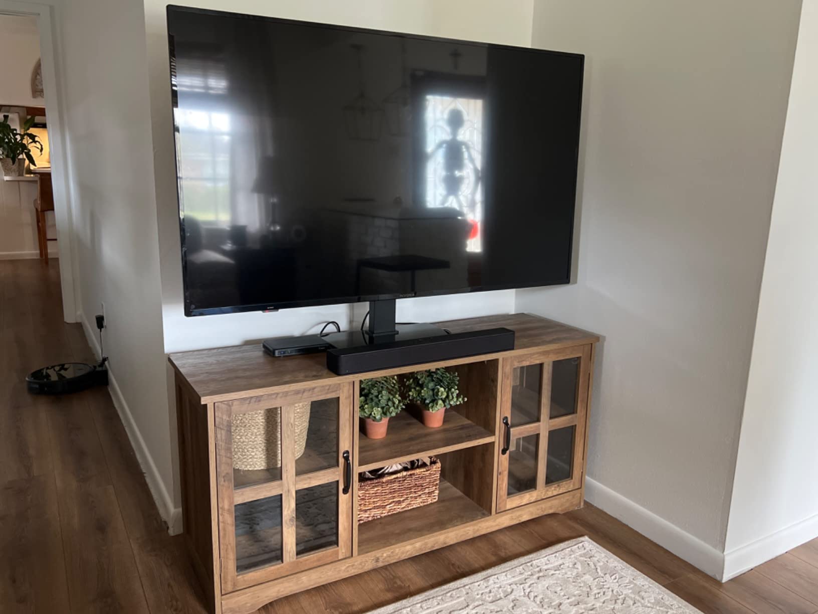 30/mo Finance BELLEZE Modern 52 Inch Traditional TV Stand & Media