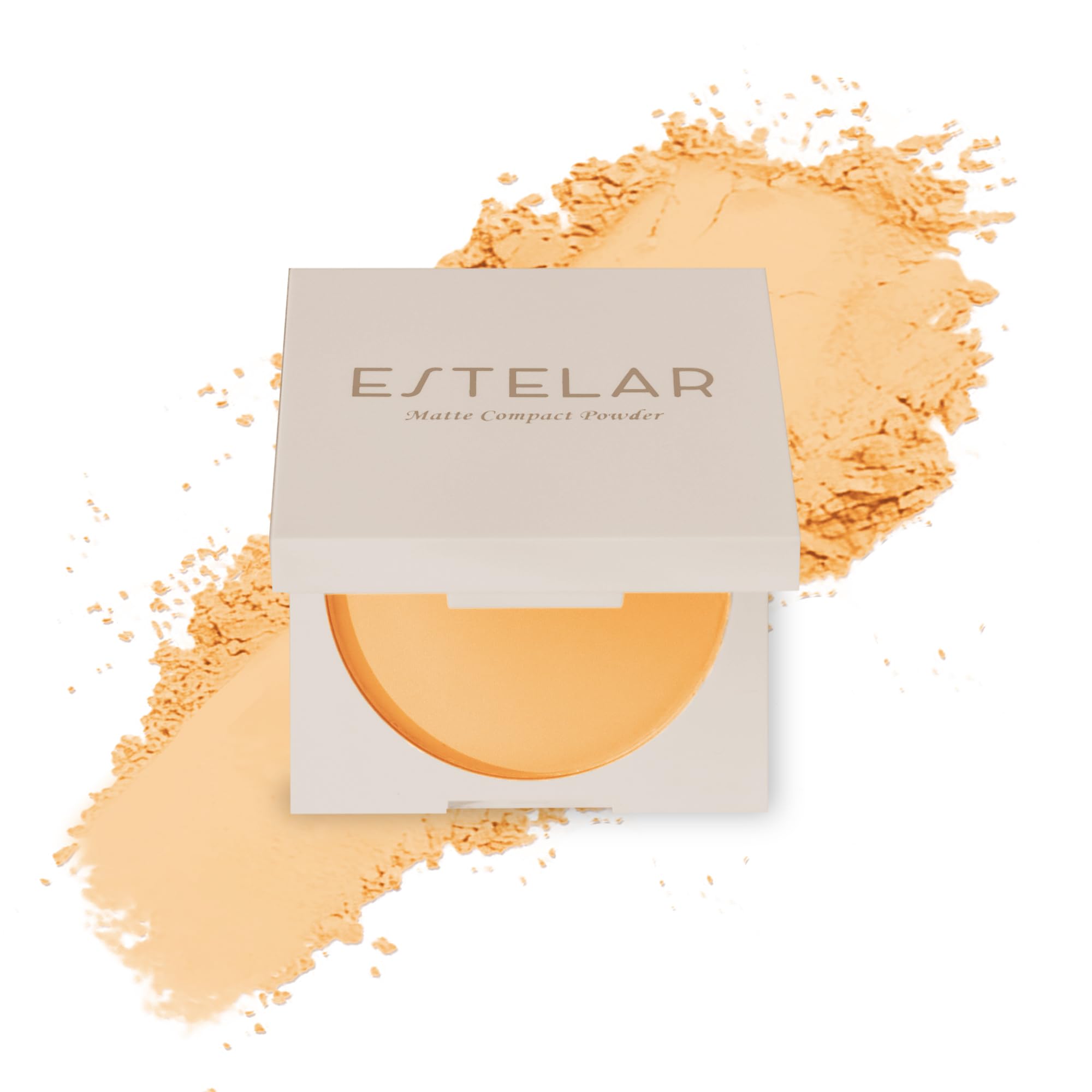 Estelar Matte Compact Powder with SPF 15 Protection, Absorbs Oil and Sweat, Long Lasting Freshness for Upto 12 Hours, Evens Tone, Non Sticky, Non Greasy, Bold Vanilla, For All Skin Types, 8gms