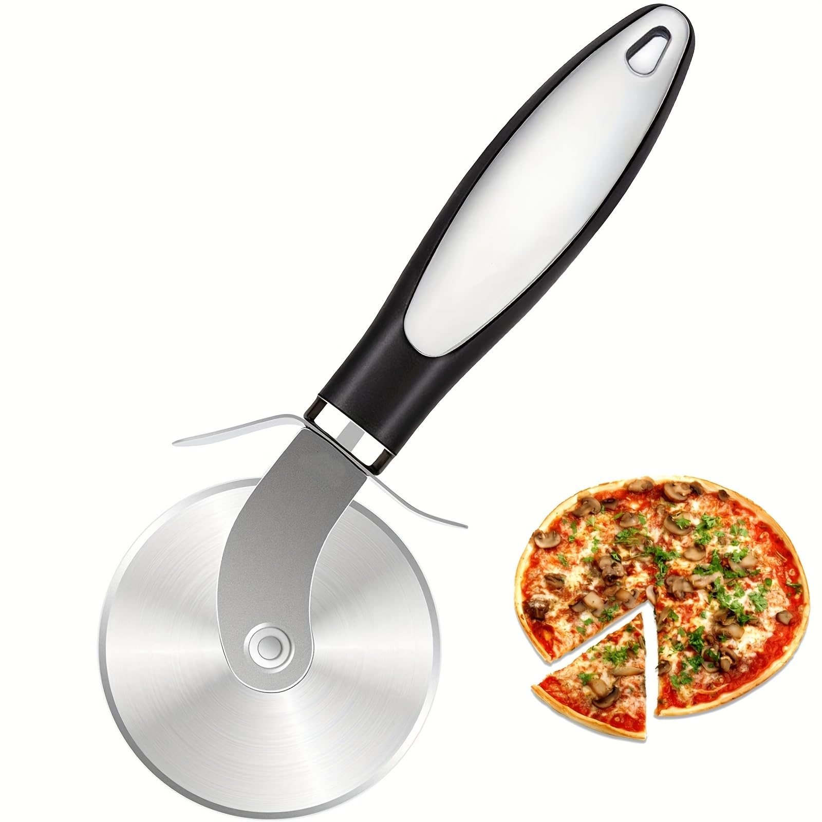 Stainless Steel, 430 Grade, Non-Slip Handle, Pizza Cutter, Ergonomic Handle