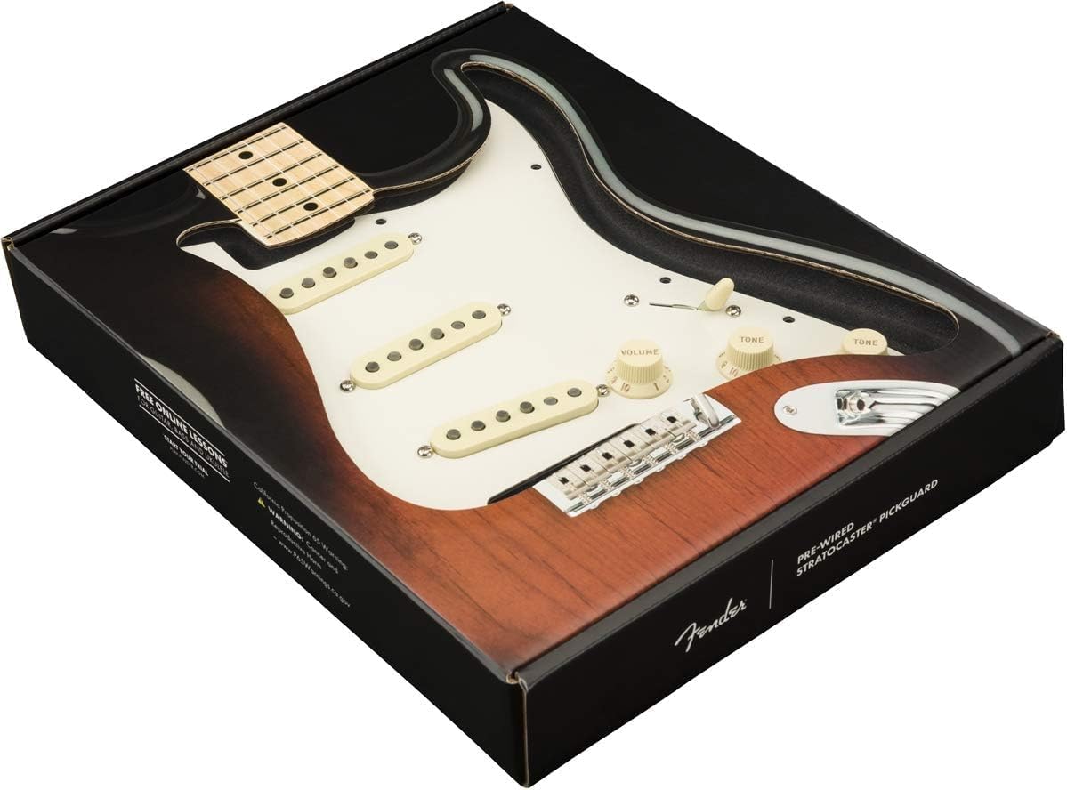 Fender Custom 69 Prewired Stratocaster Pickguard - 3-ply White