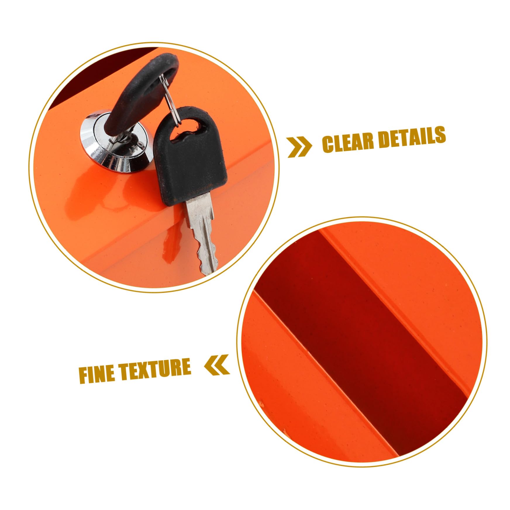 Cassetta Postale Stile Rustico da Parete Arancione in Ferro | Chiusura Lucchetto, Resistente alle Intemperie, Box Decorativo per Posta Vano Raccolta