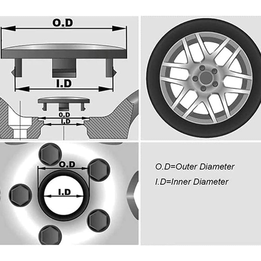 Auto Reservewiel Doppen, Voor Volvo V60 2018-2023, Voor Buiten Decoratie, Auto-Reserveonderdelen, Waterdichte Stofdichte, Elastische Wieldoppen,B14inch