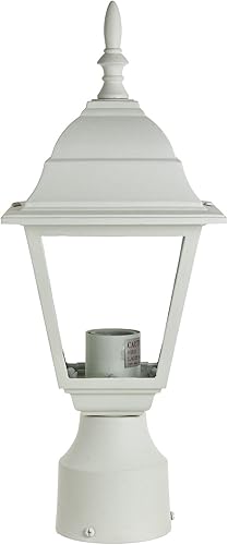 Sunlite 41323 - Lámpara de carro de montaje en poste, 60 vatios máximo, tomas de base media única (E26), 120 voltios, al aire libre, certificación