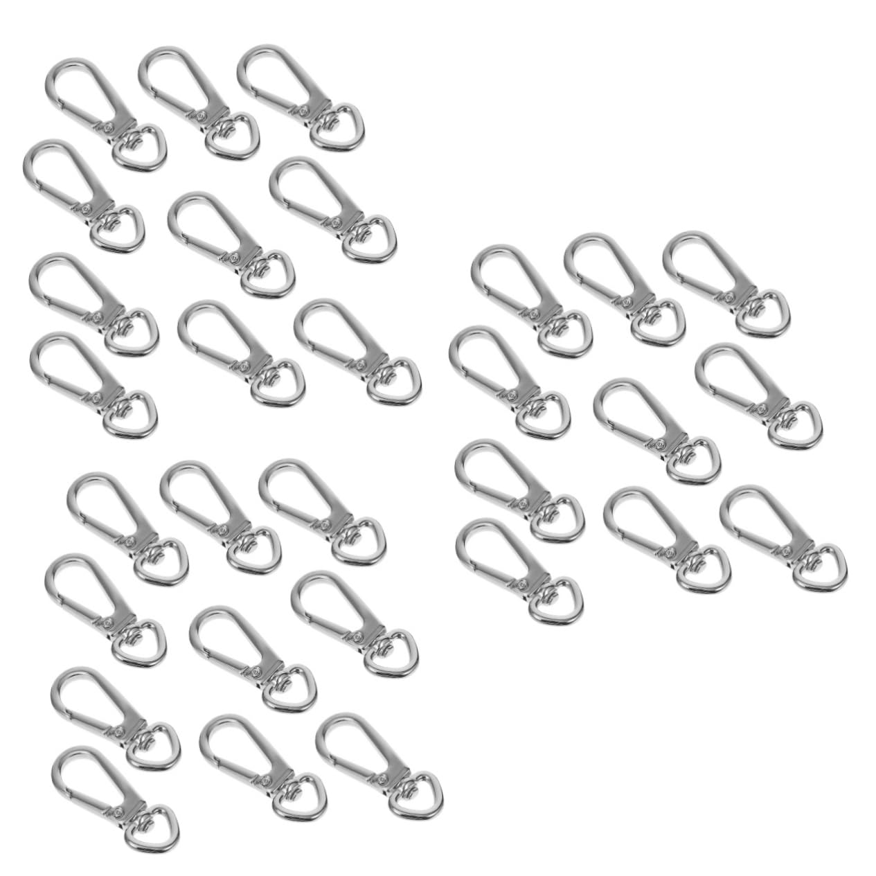 SEWACC 30 Pièces Crochet en métal Fermoir à Griffe Professionnel Fermoir Griffe pour Key Organizer Organisateur de clé Fermoir à Griffes Multifonctionnel Porte-clés Mousqueton