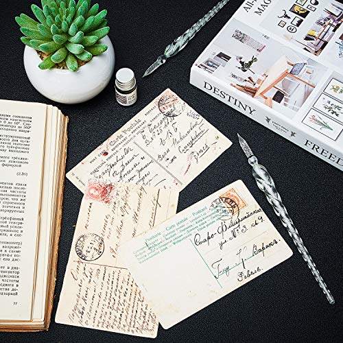 Zonon ZONON-GLASS DIP PEN-01 3 Pieces Handmade Glass Dip Pen, High Borosilicate Glass Elegant Crystal Glass Pen For Writing, Drawing, Signatures thumb #4