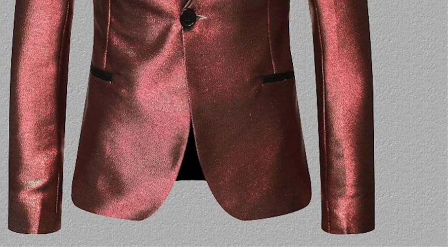 Men's Shimmer Style Suit Jacket Lightweight Color Changing Slim Fit Coat for Stage or Event Wear2