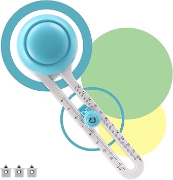 Circle Cutter for Crafts, Cuts 4 - 12.5 4-32cm Perfect Circles for Scrapbooking, DIY Cards & Home Decor, Fits Paper, Cardstock & Foam, with 3 Replacement Blades