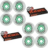 Labeda Asphalt Inline Roller Hockey Wheels 72mm White 83A 8-Pack Bones Reds
