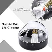 Vista 2 de Brocas de uñas Herramienta de limpieza de cutículas con funda limpiadora de cubierta de cepillo, cepillo de alambre de acero 2 en 1 y cepillo