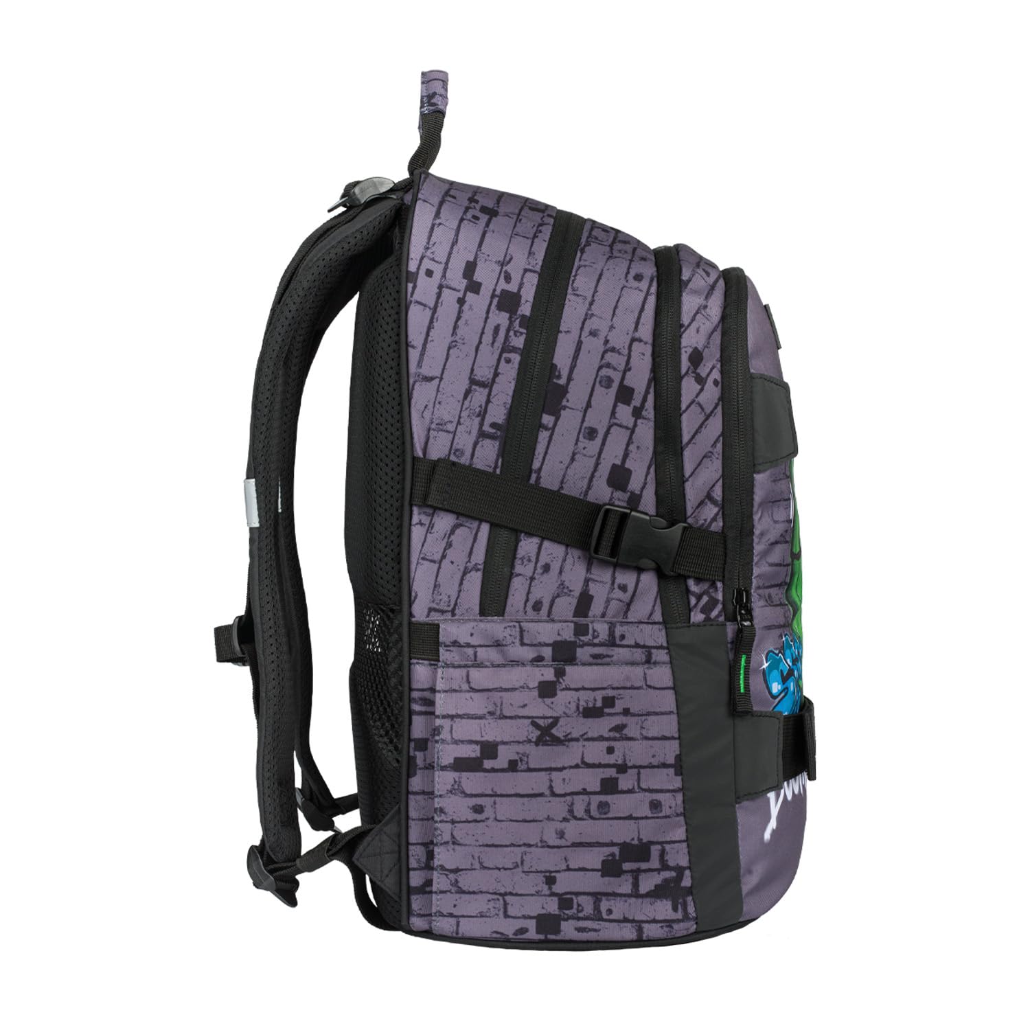 Baagl Wednesday Nevermore, set di 3 zaini per la scuola primaria con cintura sul petto, zaino ergonomico per la scuola (Wednesday Nevermore)