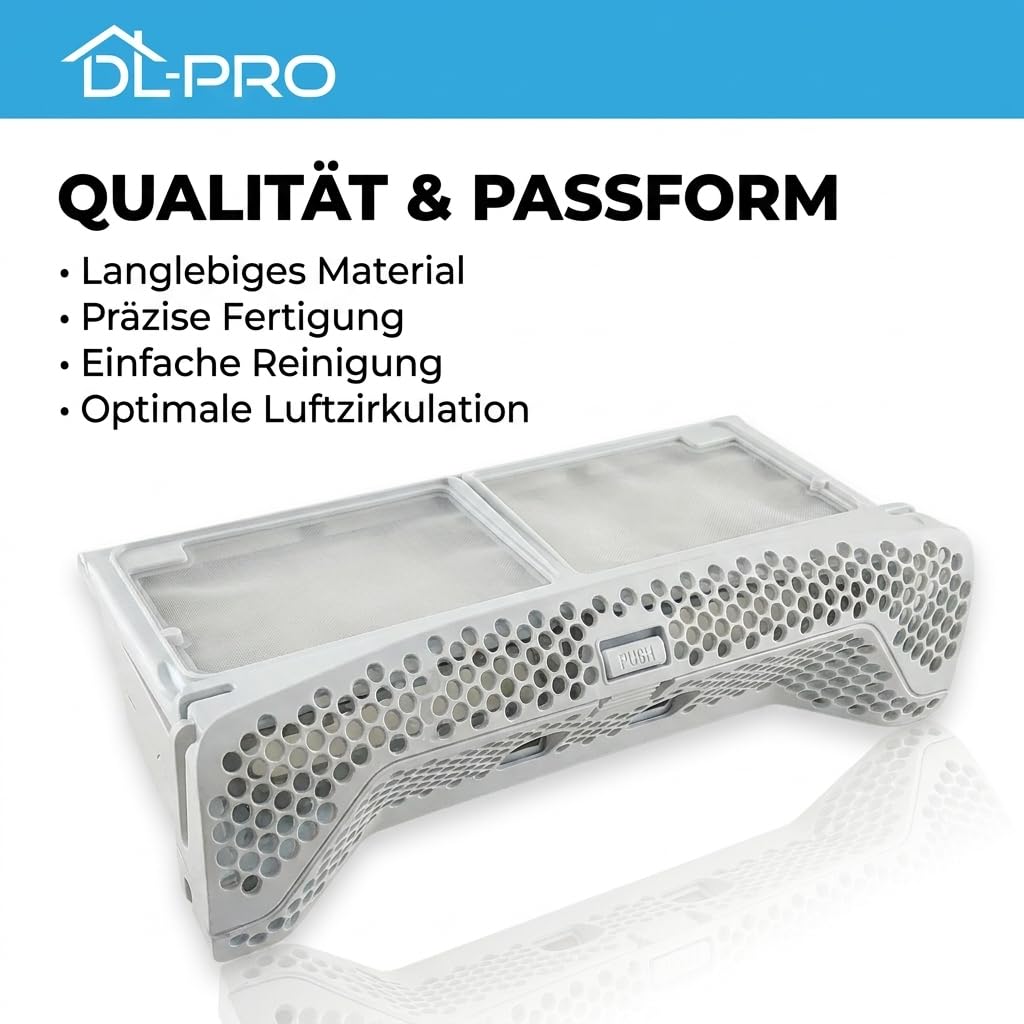 DL-PRO Flusensieb 335x170x88mm für AEG Electrolux 807453901/9 8074539019 – Filtertasche für AST8-2, AST8-3, AST8S, AST8W, AST8W-1 Trockner
