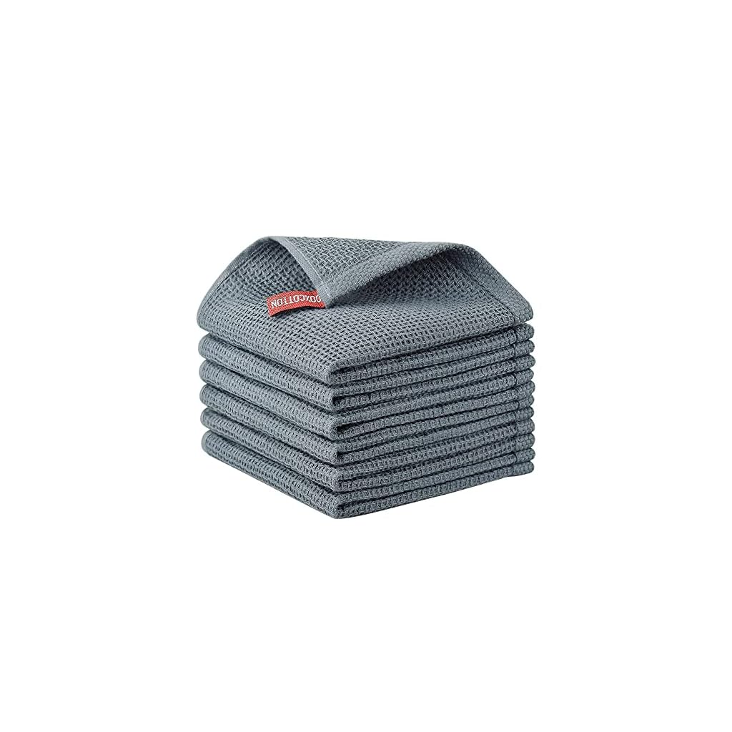 Buy Nialnant 100 Cotton Waffle Weave Kitchen Towels,6 Pack Dish Cloths