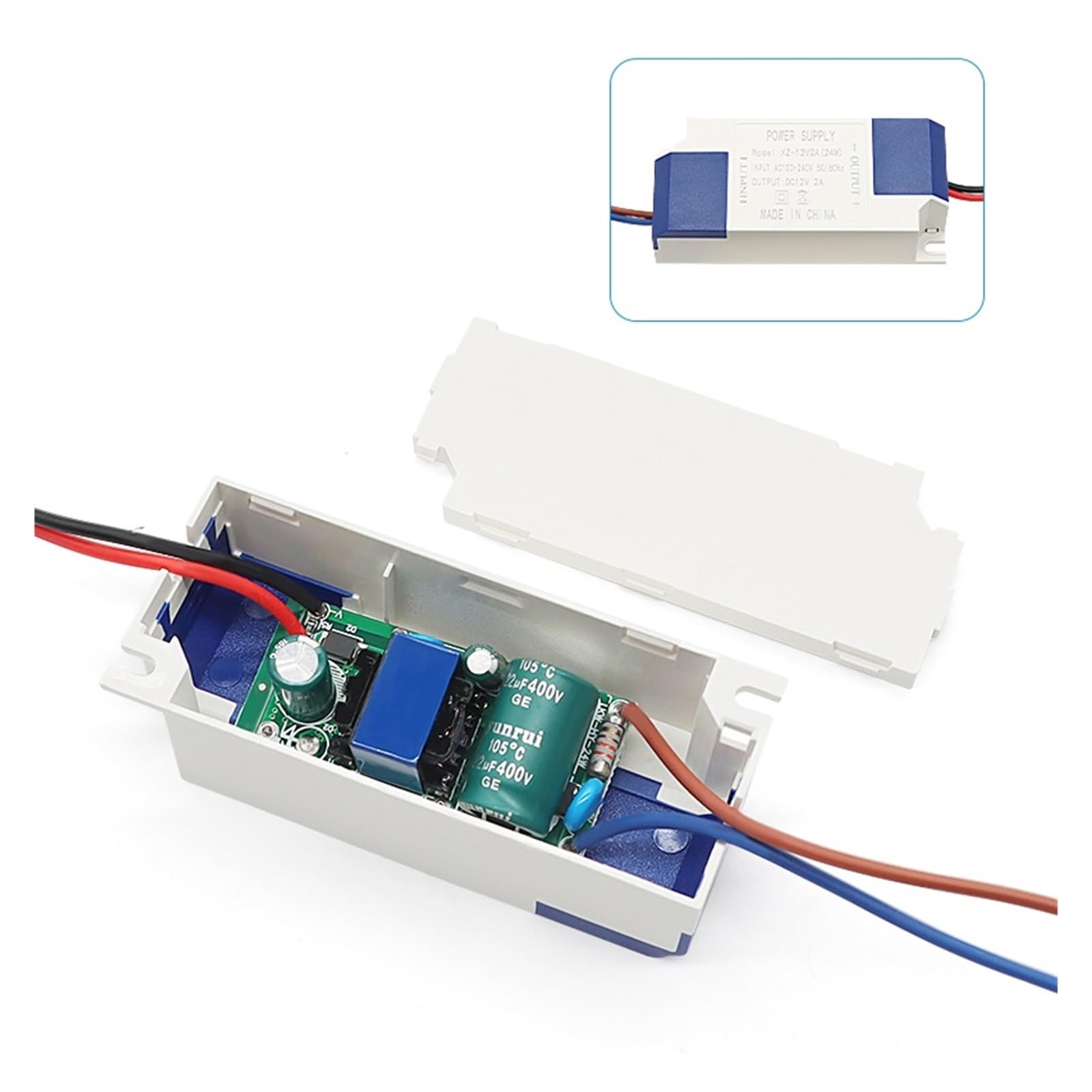 Izolowany zasilacz sterownika LED 5 W 12 W 24 W 5 V 9 V 12 V 24 V regulowany prąd stały 0,5 A 1 A transformator oświetleniowy (XZ-12V-24W-2A)