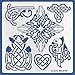 Aleks Melnyk No.39 Metal Journal Stencils, Celtic Knot, Round and Dragon, Stainless Steel Irish Stencils Kit 3 PCS, Templates Tool for Wood Burning, Engraving, Scandinavian, Viking Symbols, Crafting