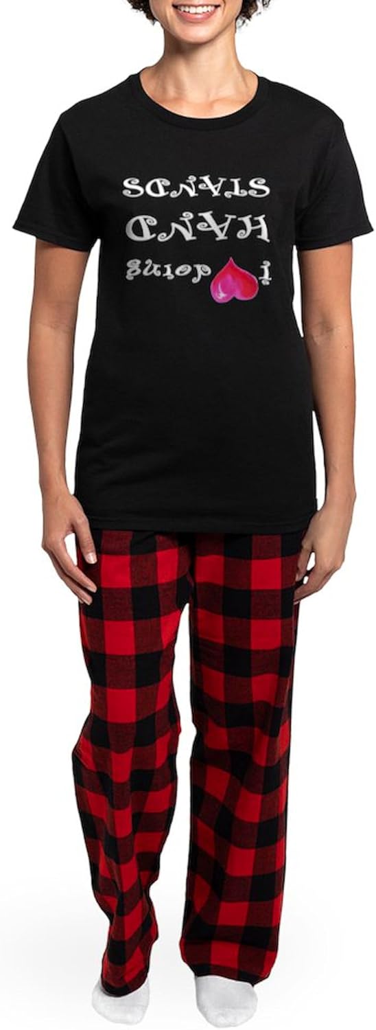 CafePress I Heart Doing Hand Stands Pajamas Womens Novelty PJ Sleepwear