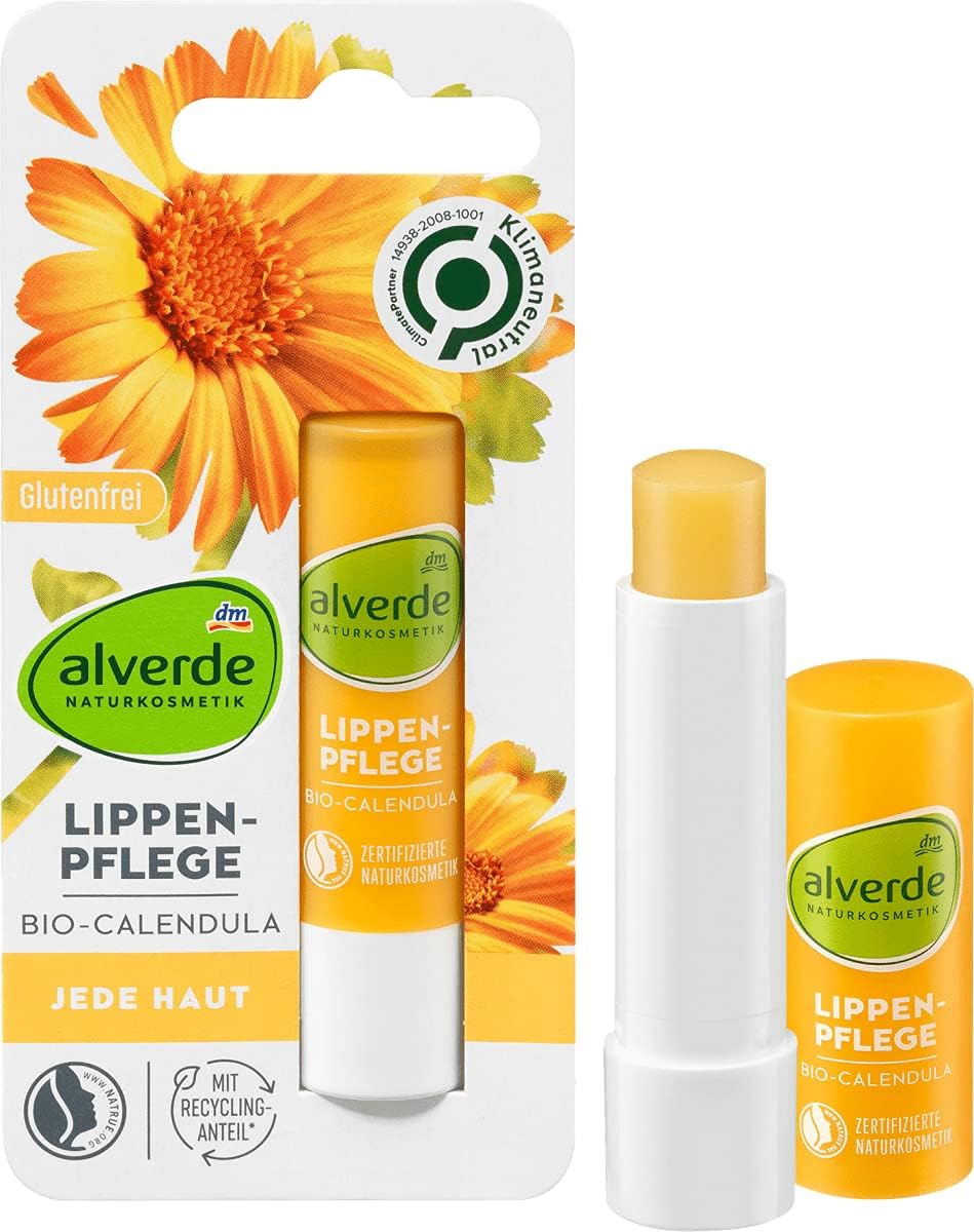 alverde NATURKOSMETIK Lippenbalsem Calendula – 4,8 g